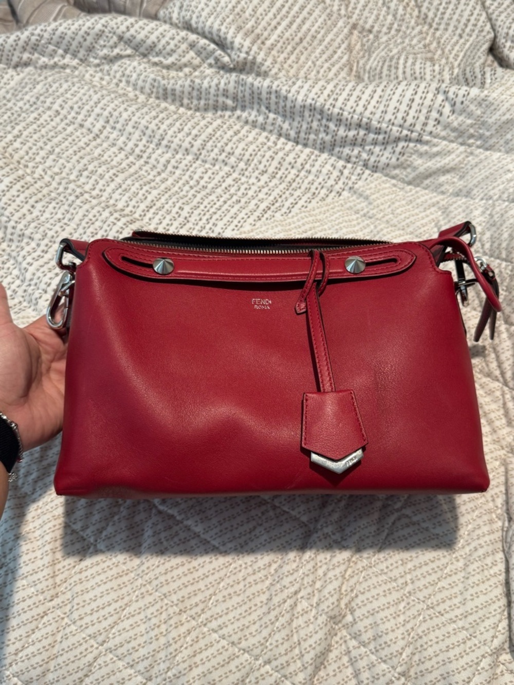 Preloved Fendi By The Way Medium Red Leather